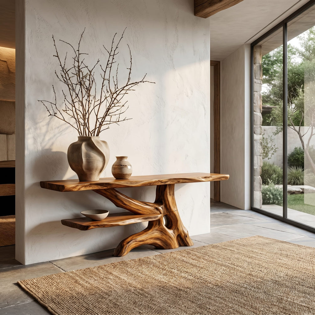 Root Live Edge Console Table