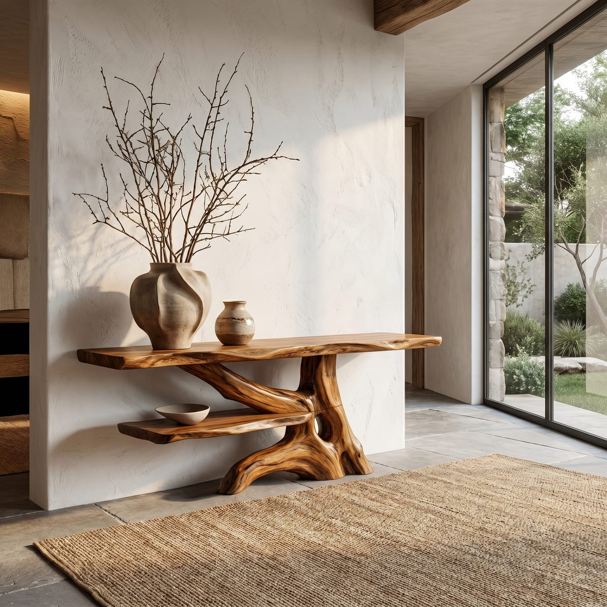 Root Live Edge Console Table