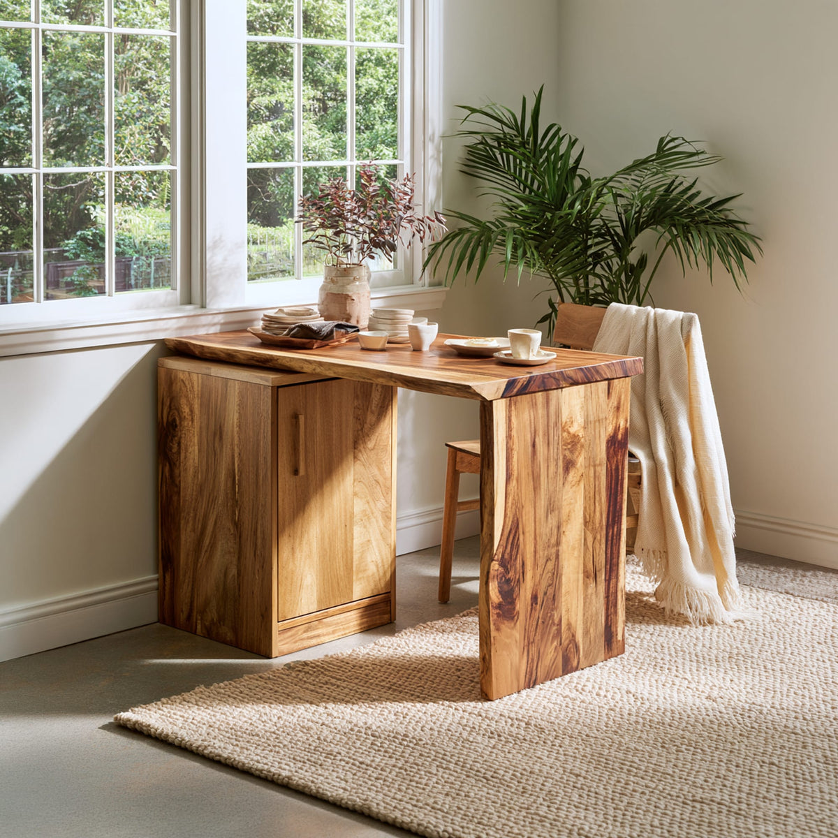 Solid Covered Dining Table