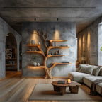 Sculptural Mounted Tree Bookshelf