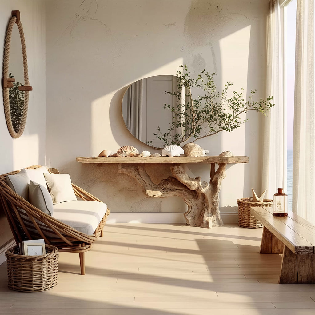 Abstract Foyer Console Table