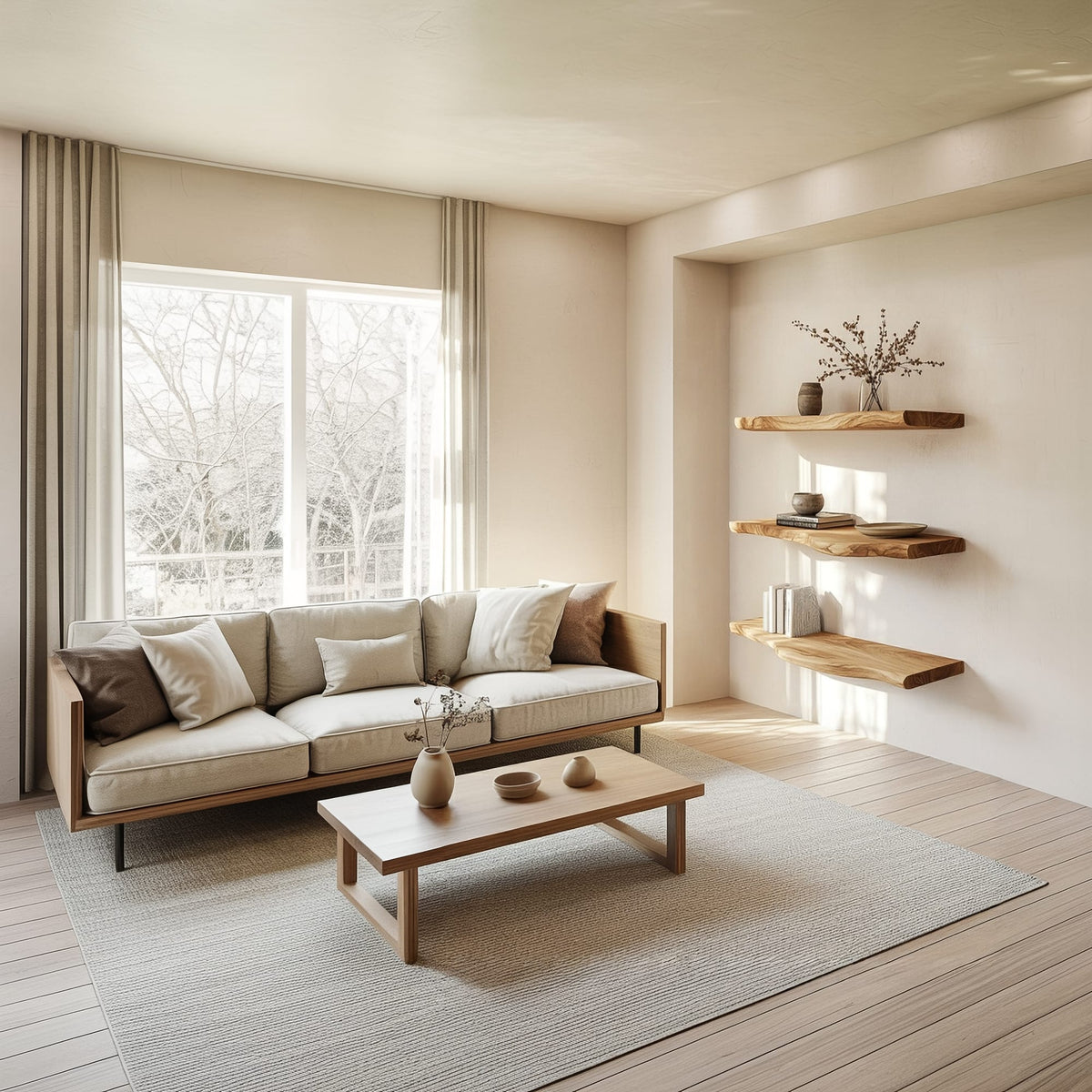 Sculptural Mount Floating Shelf