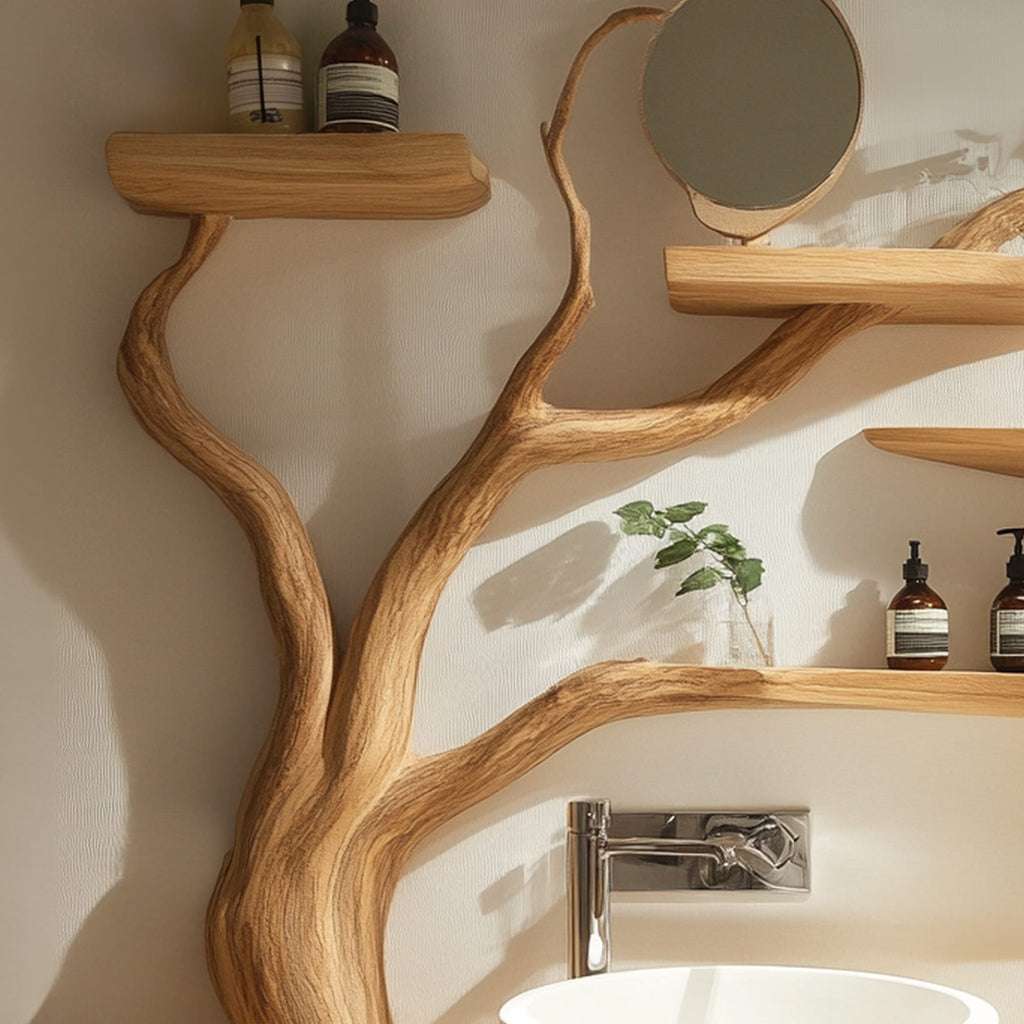 Custom Rustic Bathroom Vanity Sink Shelf Bathroom, solid wood, built to order