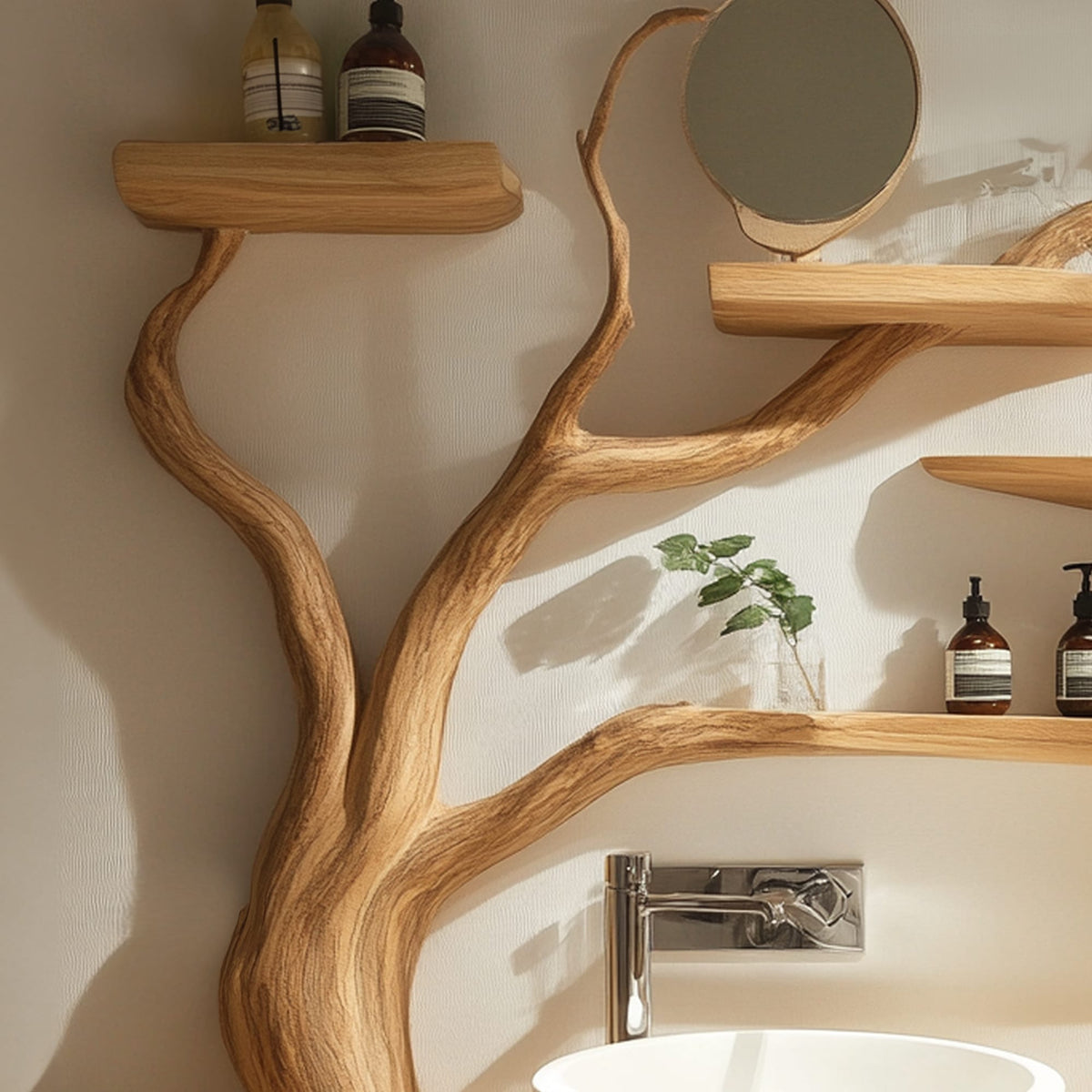 Custom Rustic Bathroom Vanity Sink Shelf Bathroom, solid wood, built to order