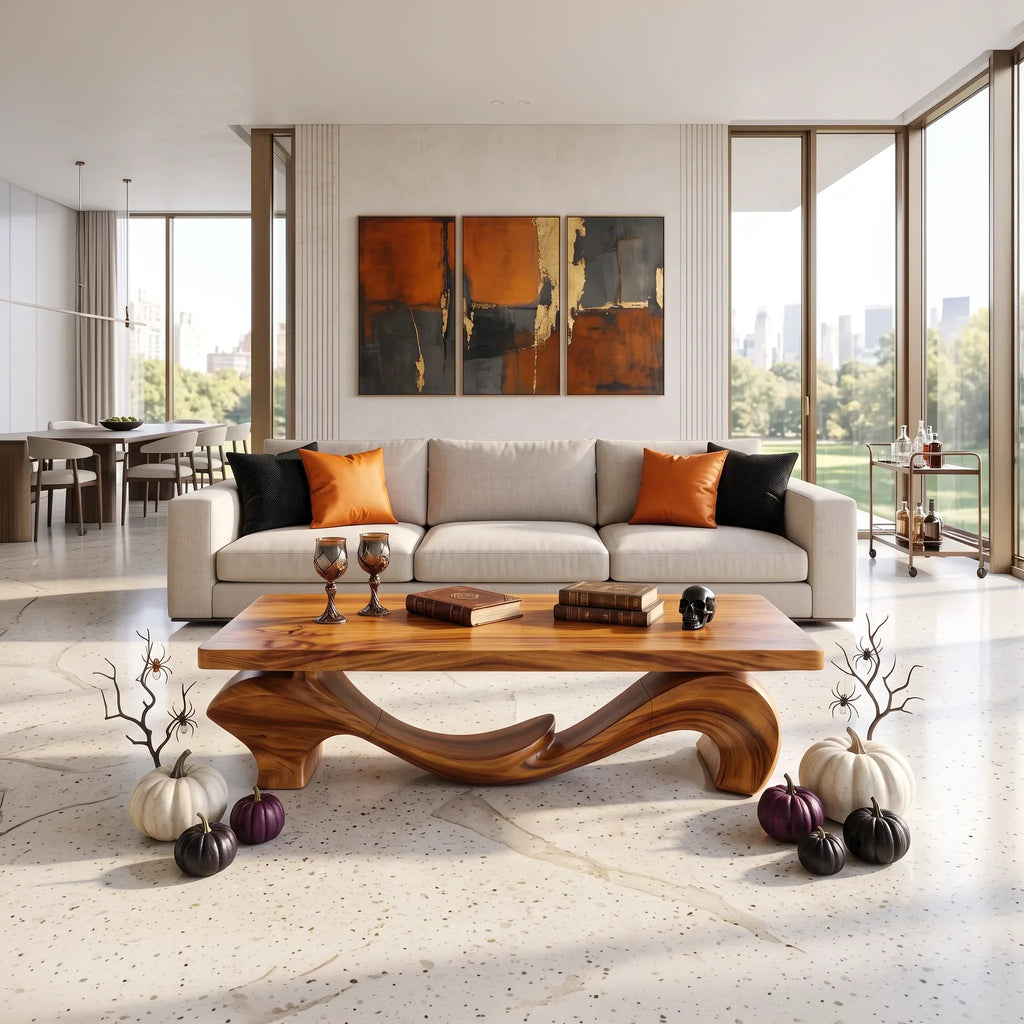 Organic Flowing Table, solid wood, built to order