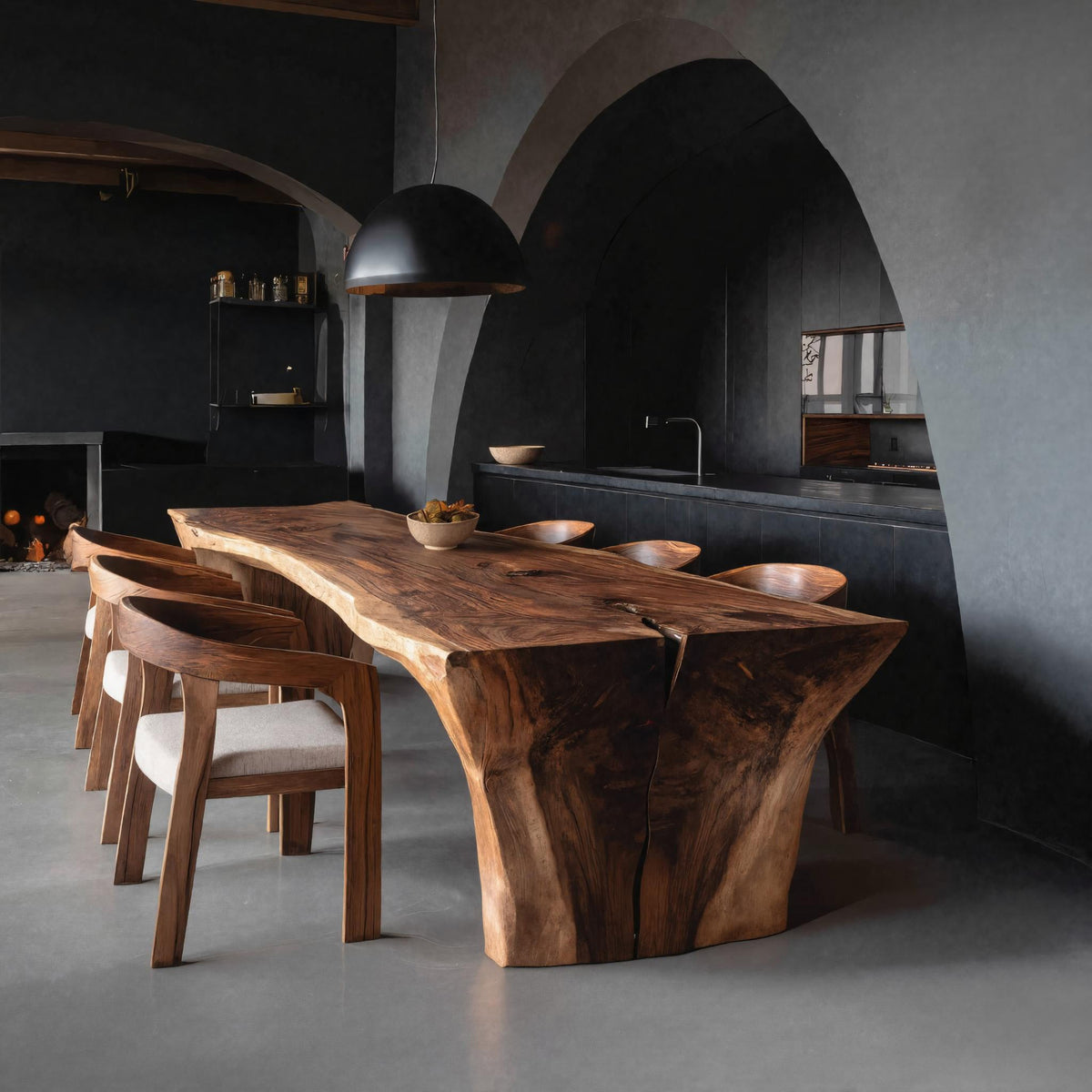 Wabi Sabi Handcrafted Dining Table, solid wood, built to order