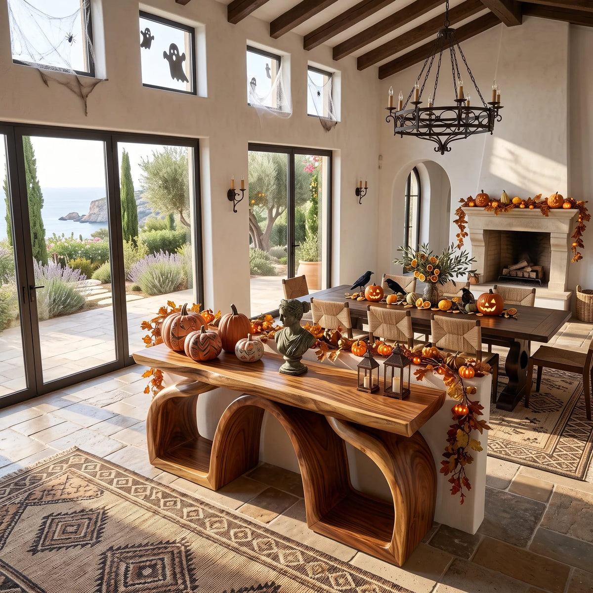 Pumpkin Live Edge Console Table