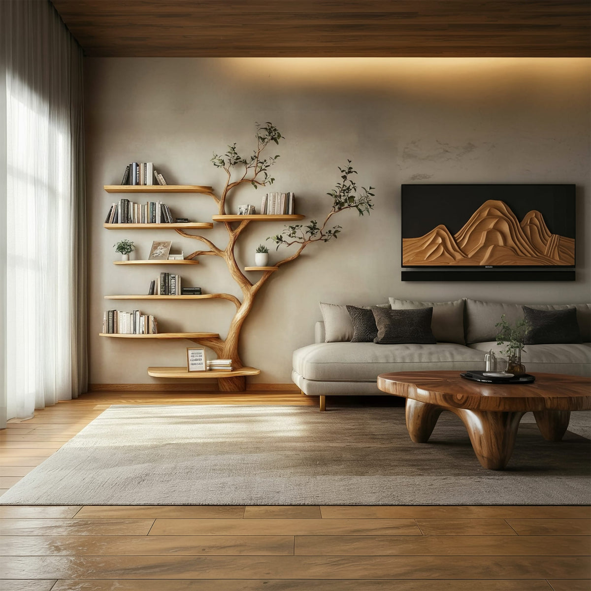 Sculptural Airy Bookshelf