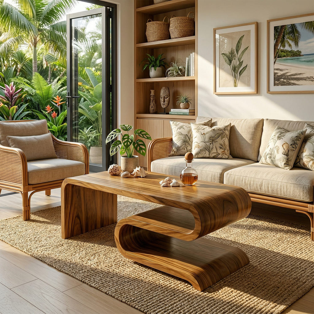 Curved Sculptural Lounge Coffee Table