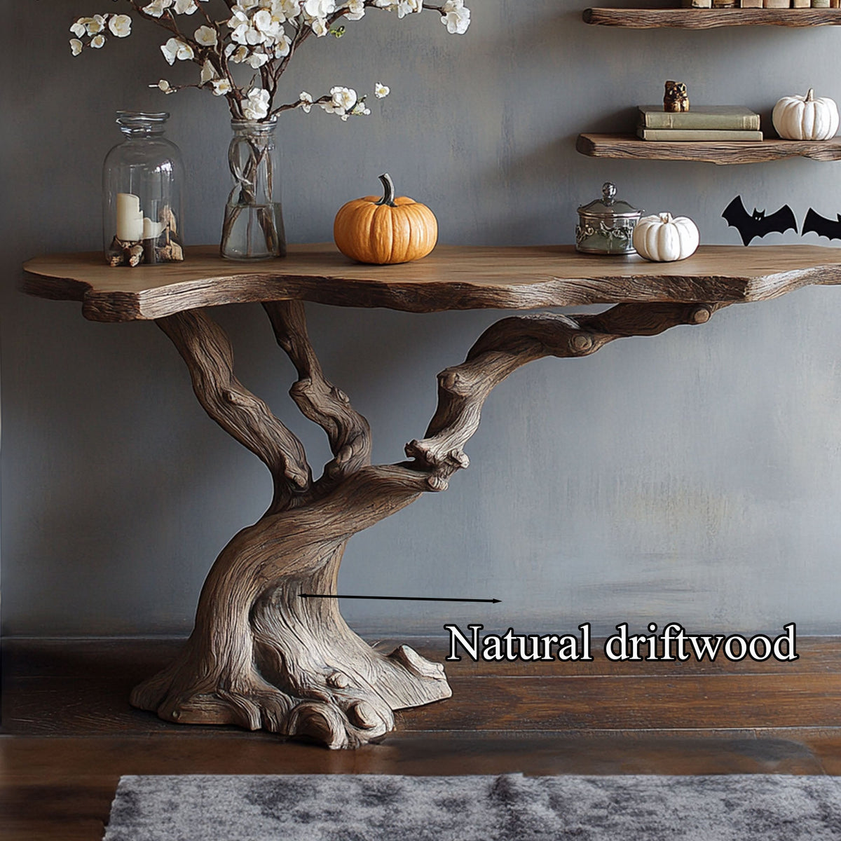 Handmade Console Table Driftwood Table, solid wood, built to order