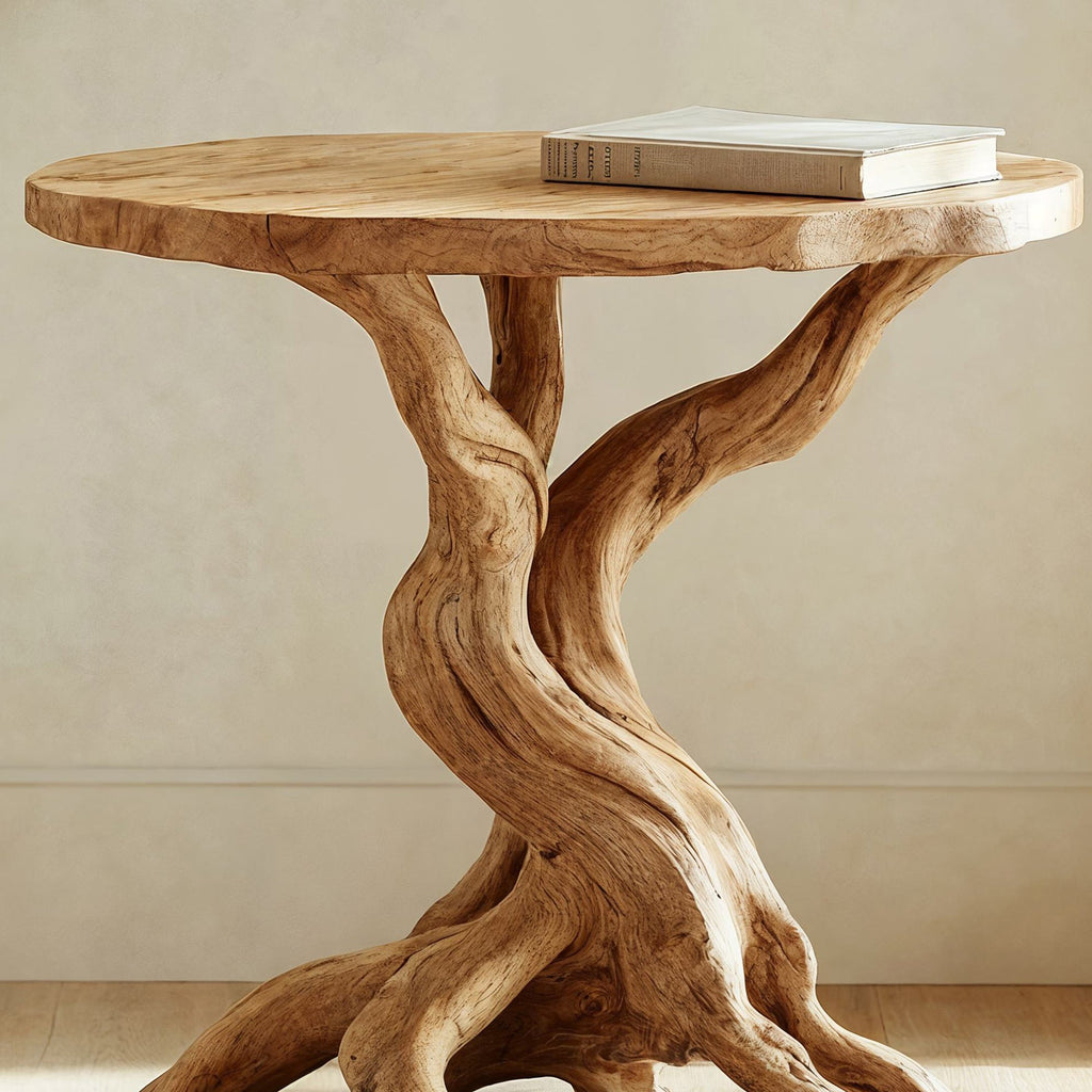Round Solid Side Table