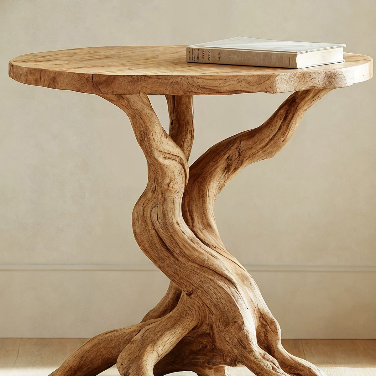 Round Solid Side Table