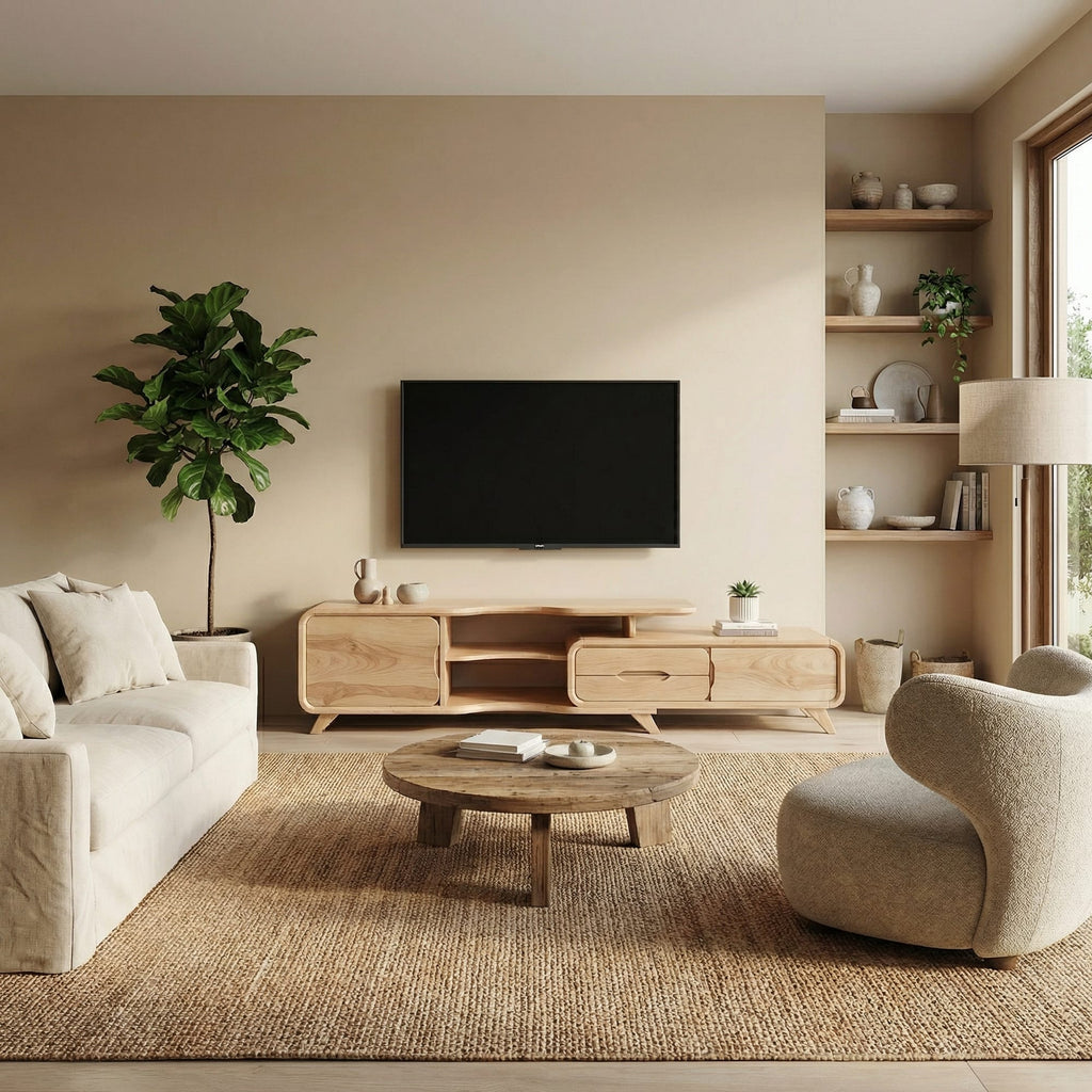 Modern Fluted TV Cabinet