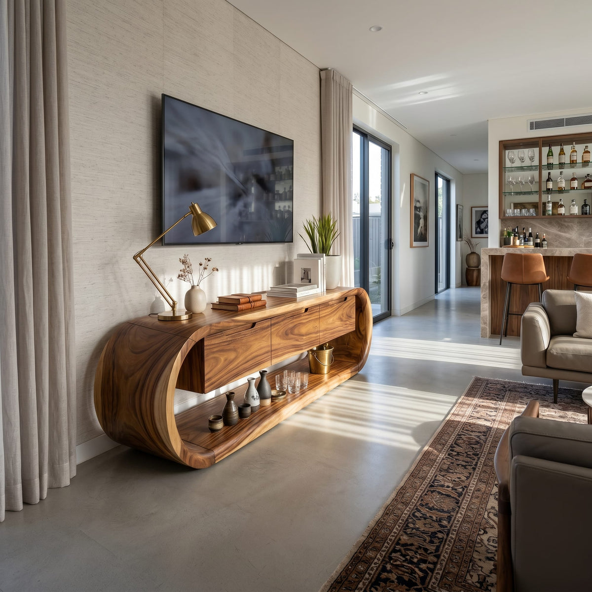 Greek Solid TV Cabinet
