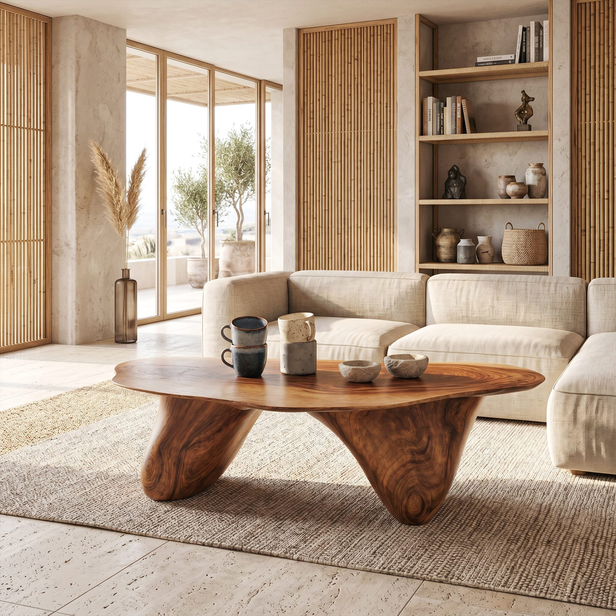 Handcrafted Low Table, solid wood, built to order