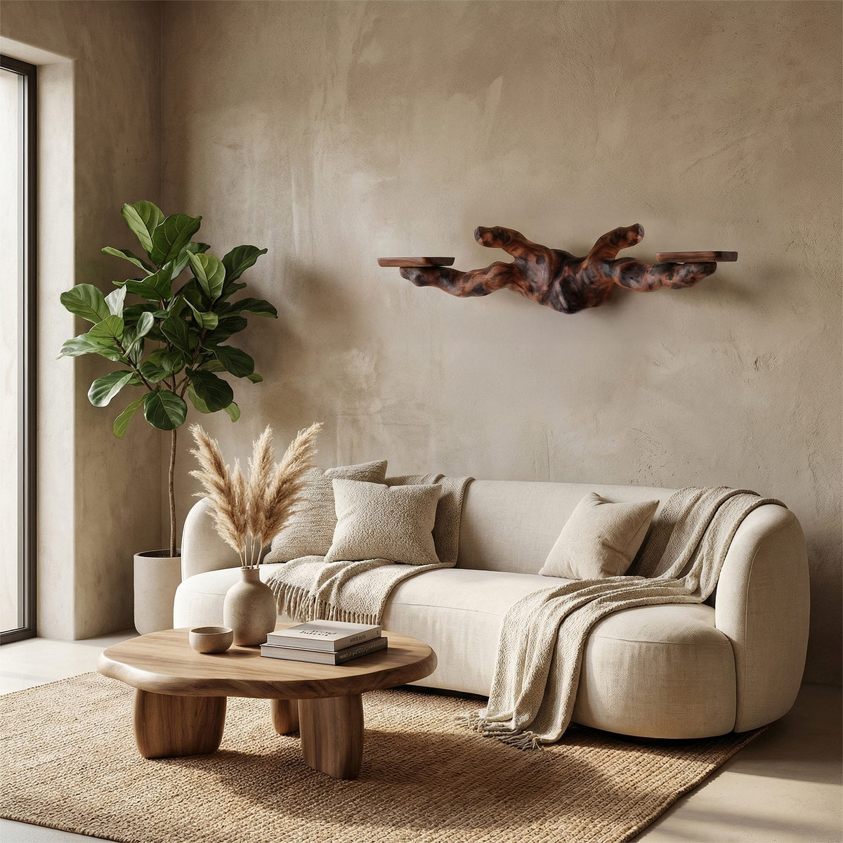 Solid Mounted Floating Shelf