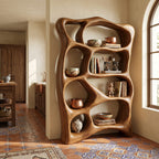 Contemporary Reading Bookshelf, solid wood, built to order