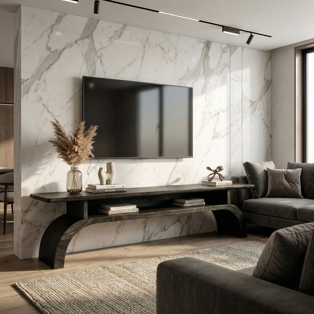 Curved Low TV Cabinet