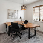 Modern Live Edge L-shaped Desk