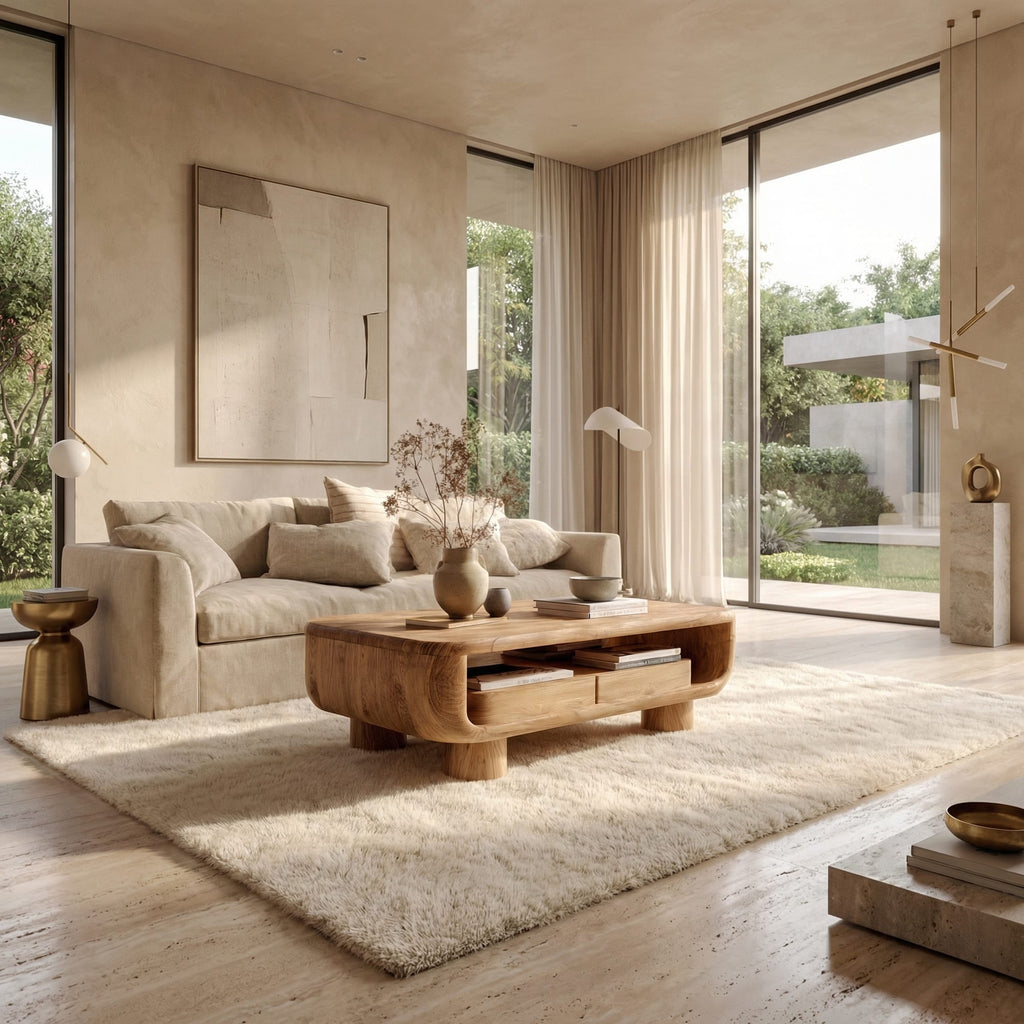 Organic Solid Center Coffee Table