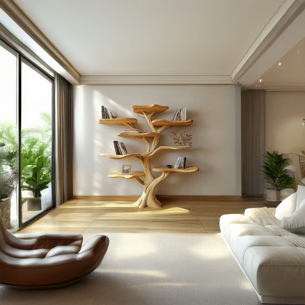Solid Large Tree Bookshelf