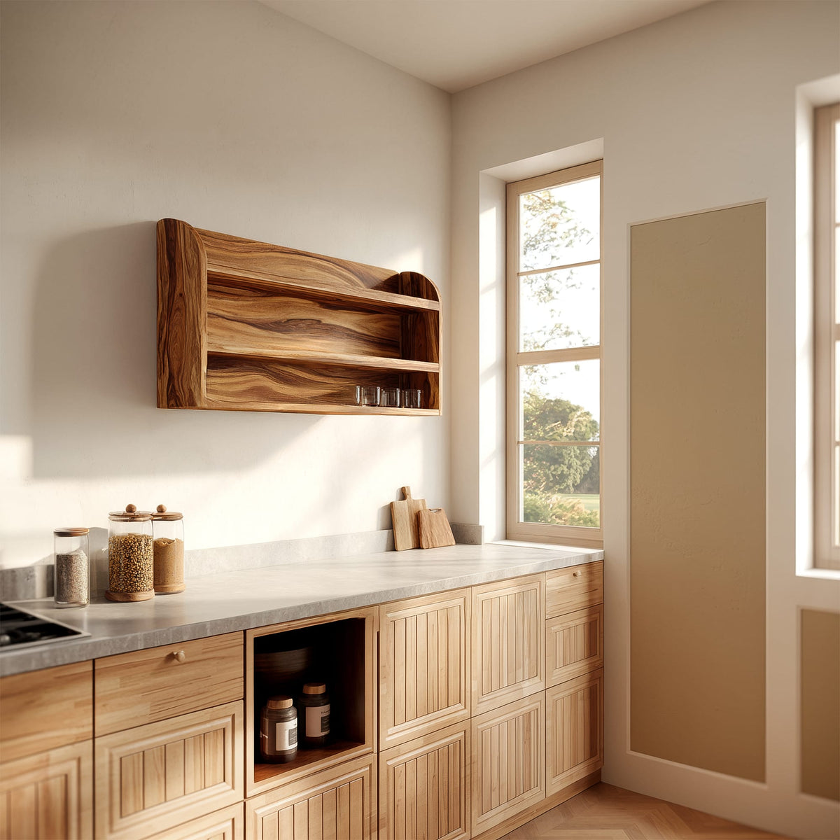 Floating Storage Pantry Wall Shelf