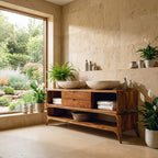 Bathroom Vanity Two-tier Design, solid wood, built to order