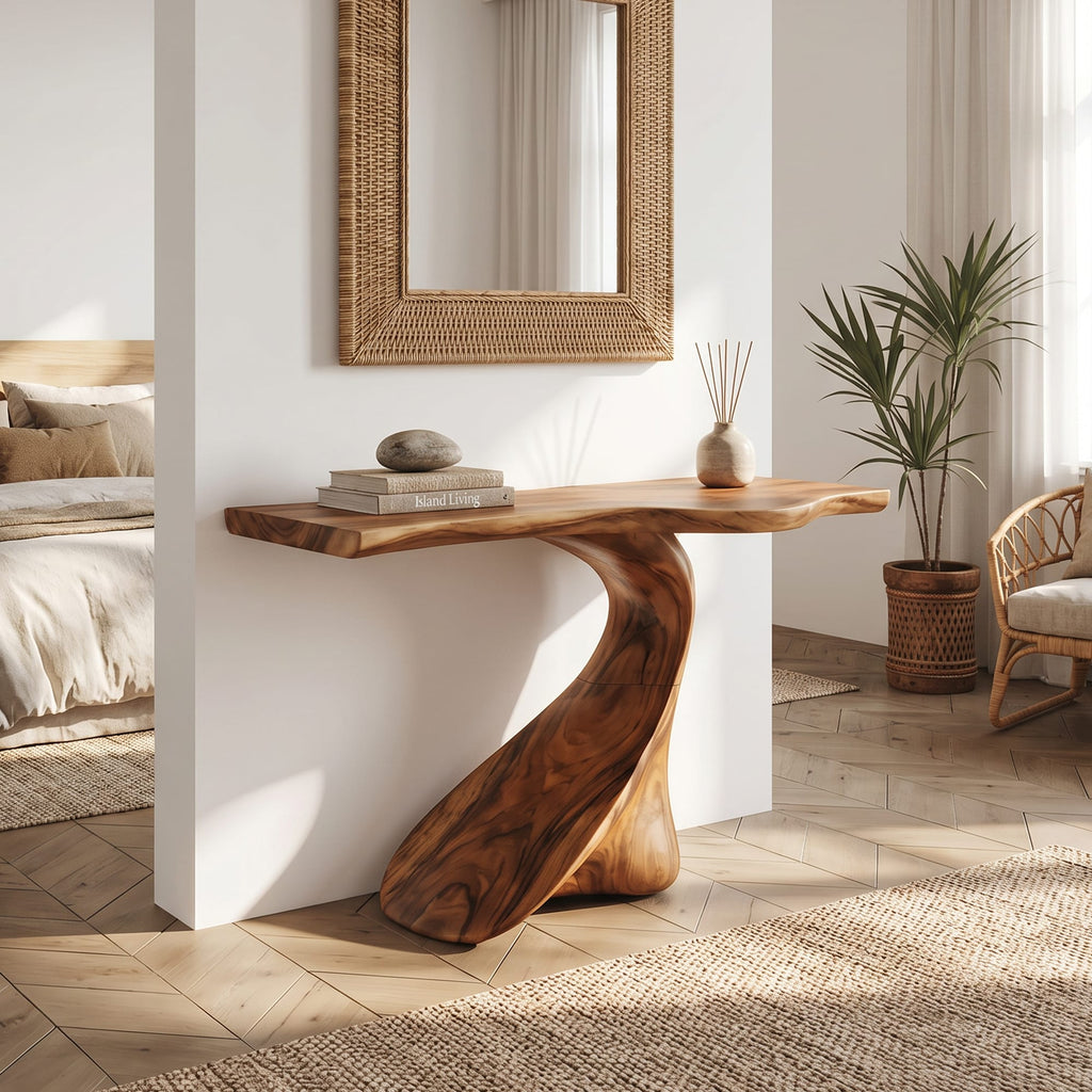 Chic Live Edge Console Table