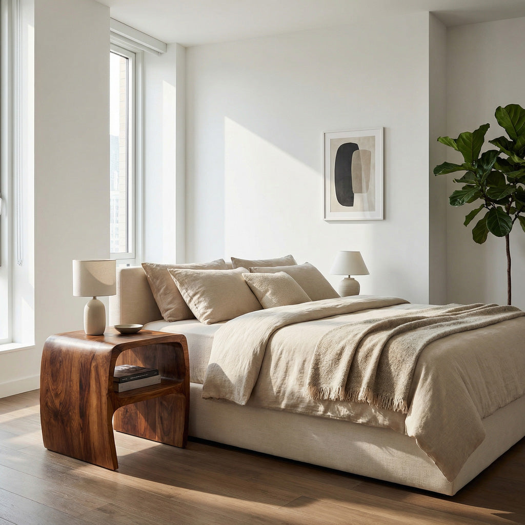 Sculptural Open Nightstand
