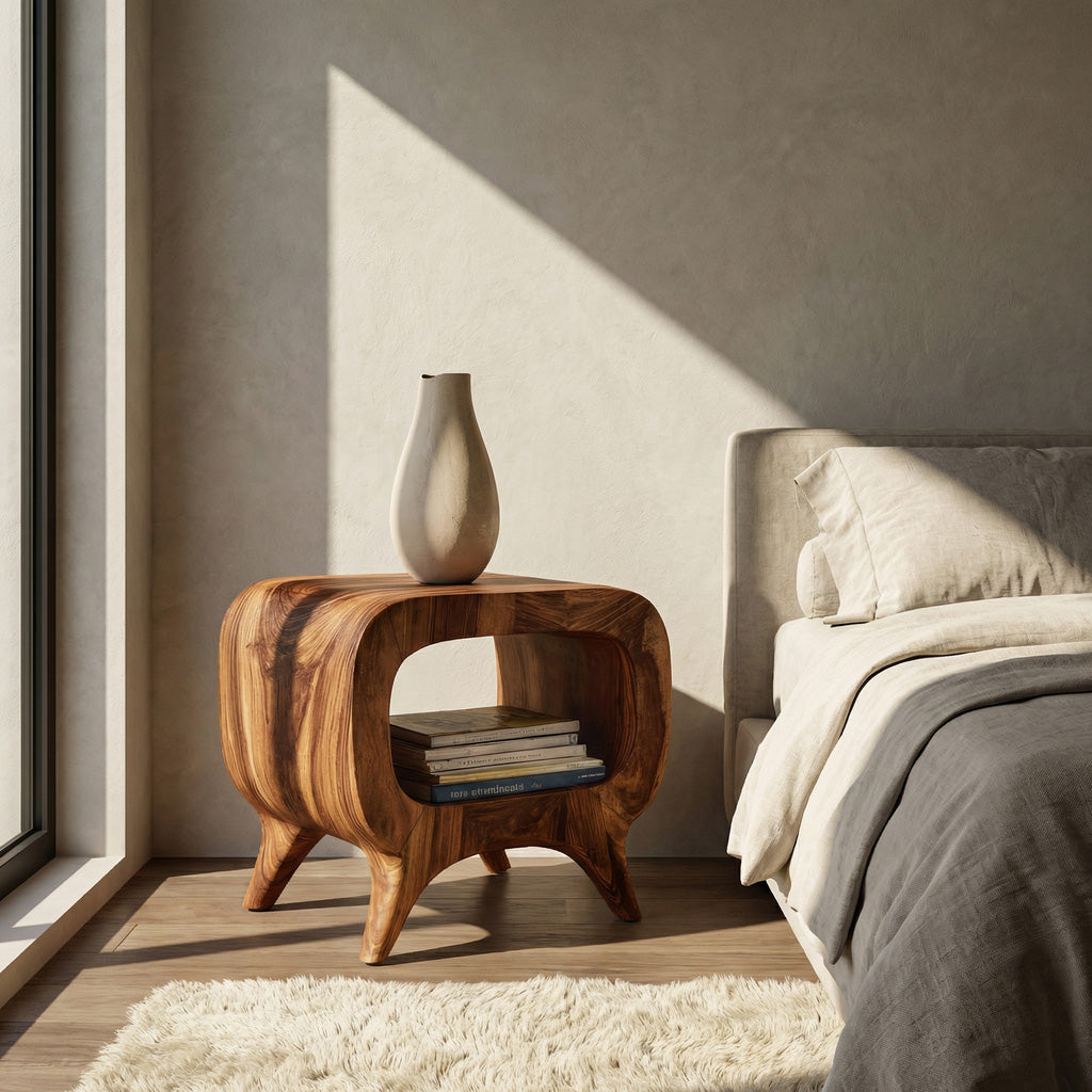 Round Minimal Nightstand