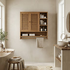 Solid Storage Cupboard Bath Shelf