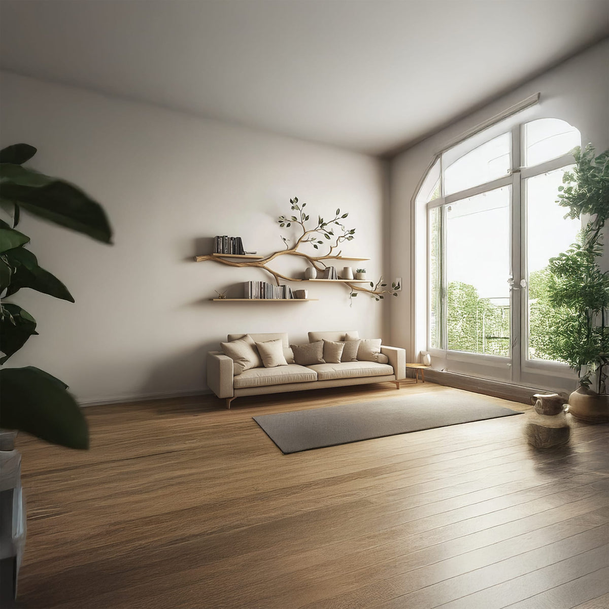 Floating Solid Hanging Bookshelf