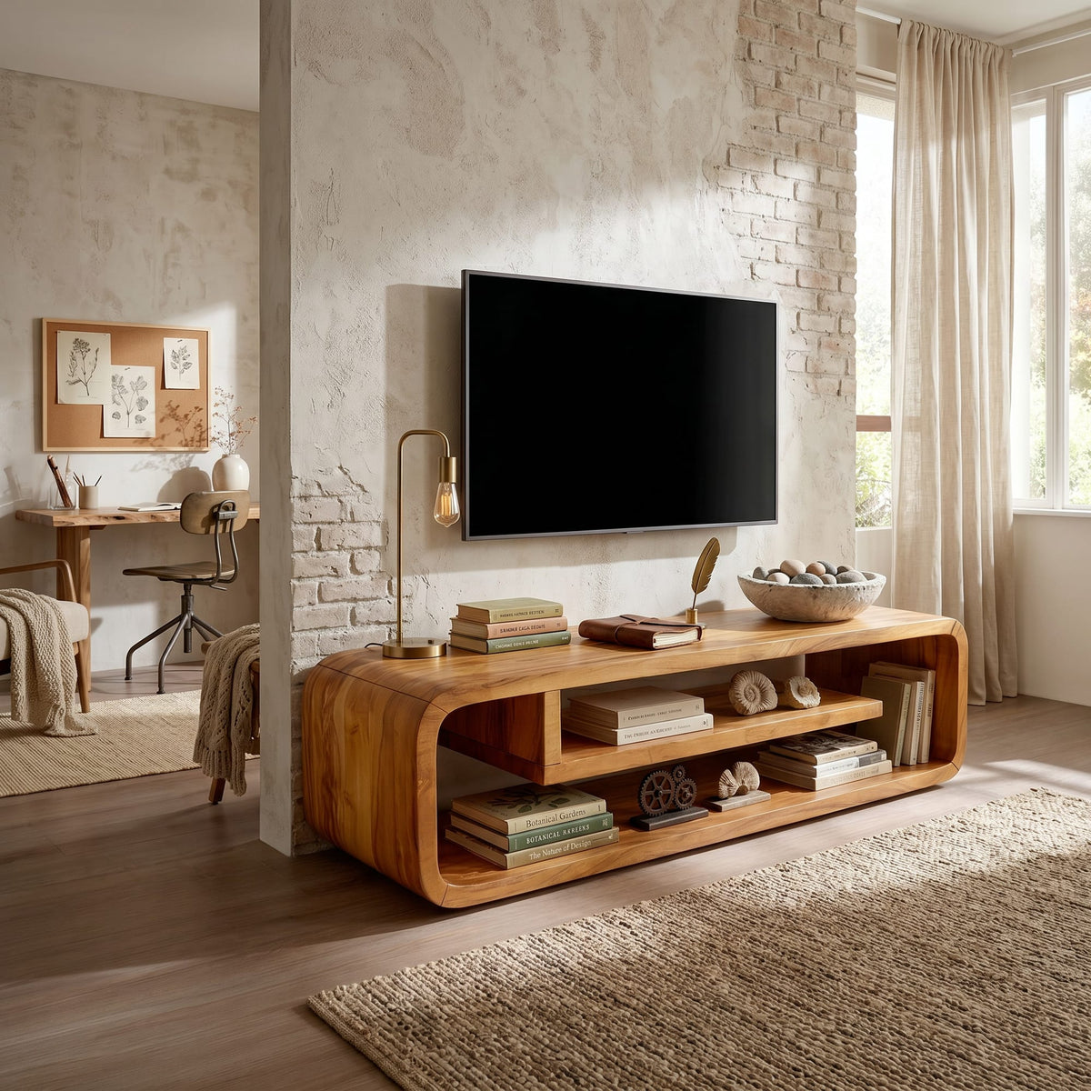 Curved Buffet TV Cabinet