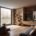 Solid Large Floating Tree Bookshelf