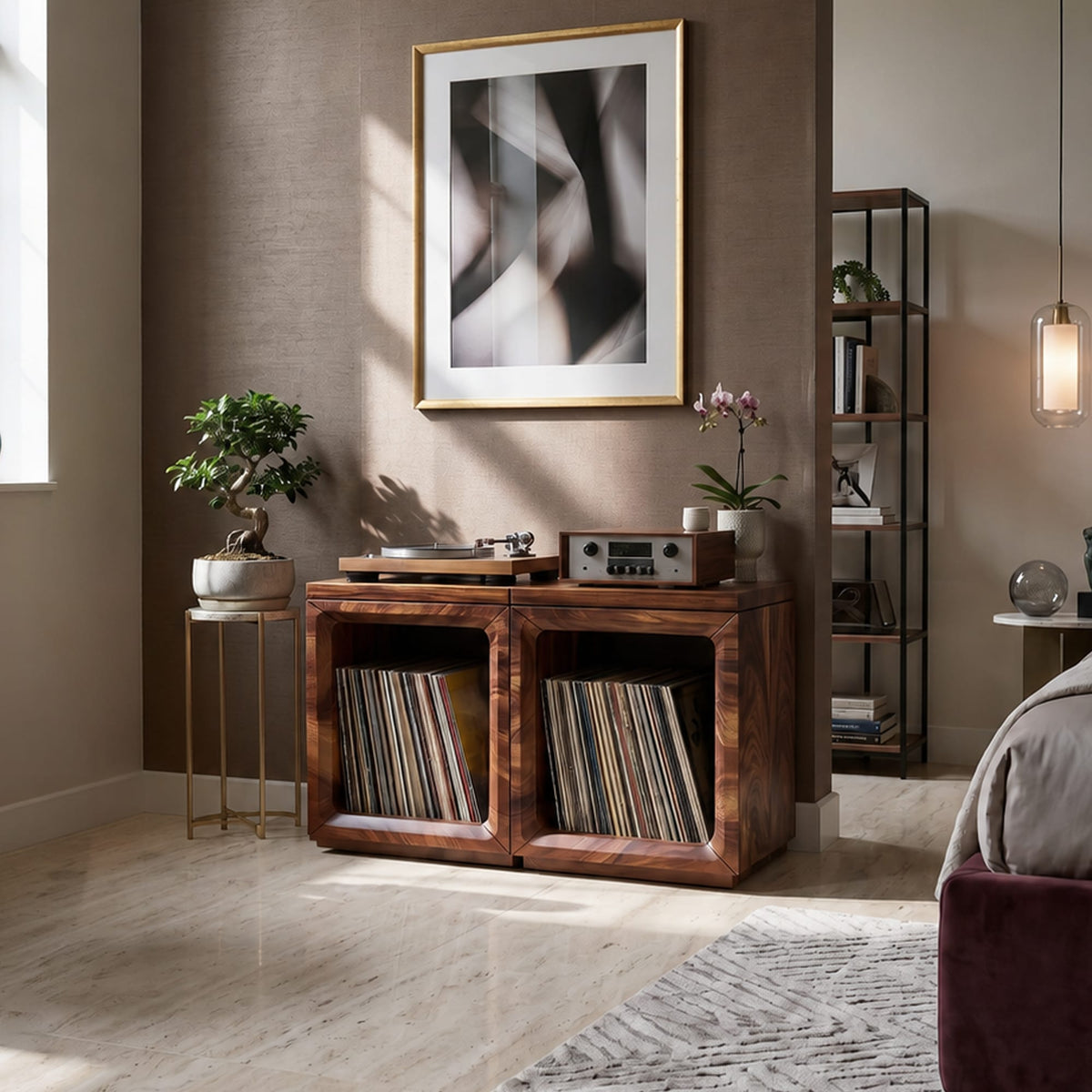 Minimal Storage Record Stand