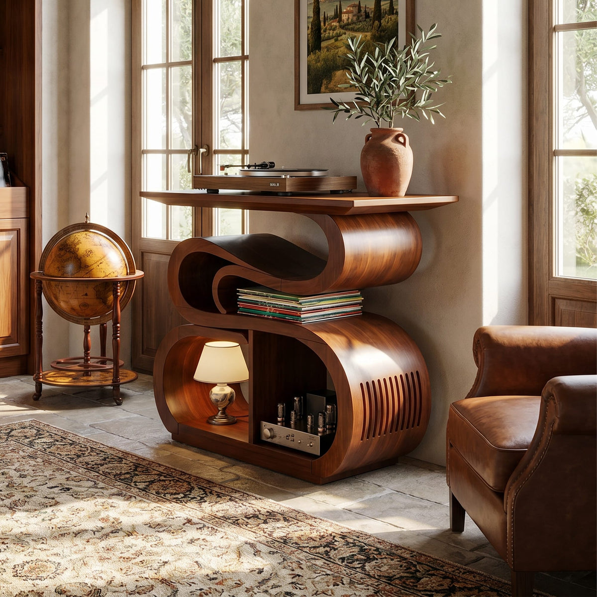 Turntable Mid Century Record Stand