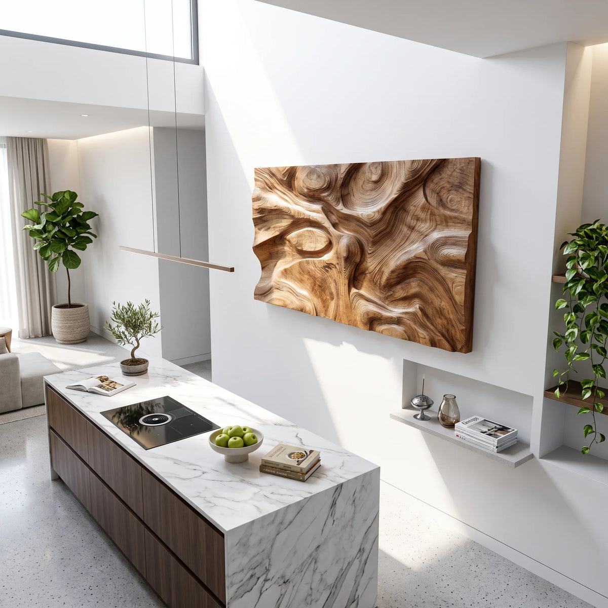Organic Modern Wall Art, solid wood, built to order
