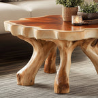 Handcrafted Coffee Table with Design, solid wood, built to order