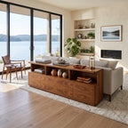 Contemporary Cabinet Console Table, solid wood, built to order