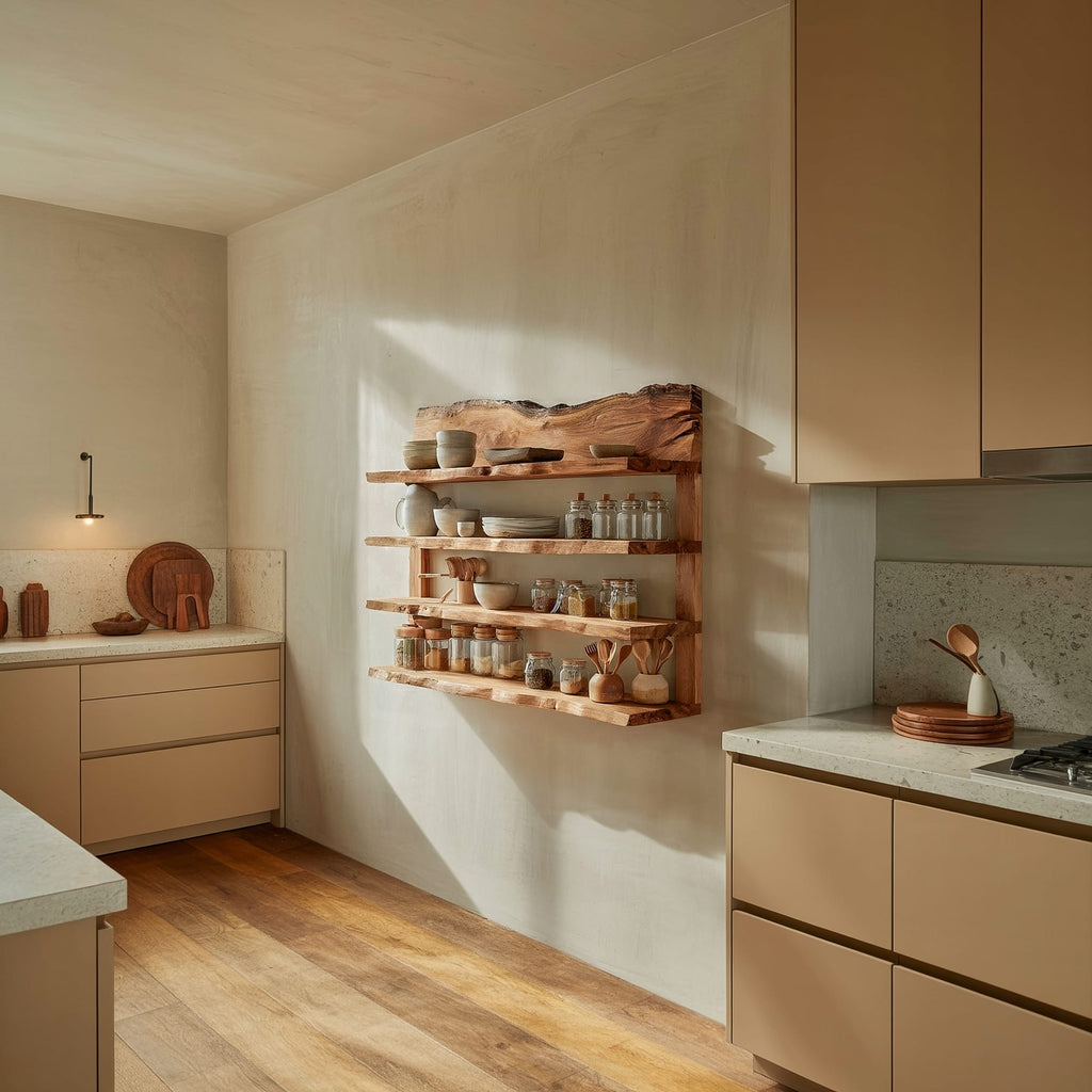 Solid Floating Spice Wall Shelf