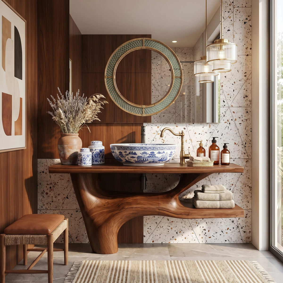 Handcrafted Vanity, solid wood, built to order