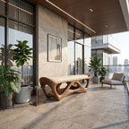 Designer Wooden Bench Creative Studio, solid wood, built to order