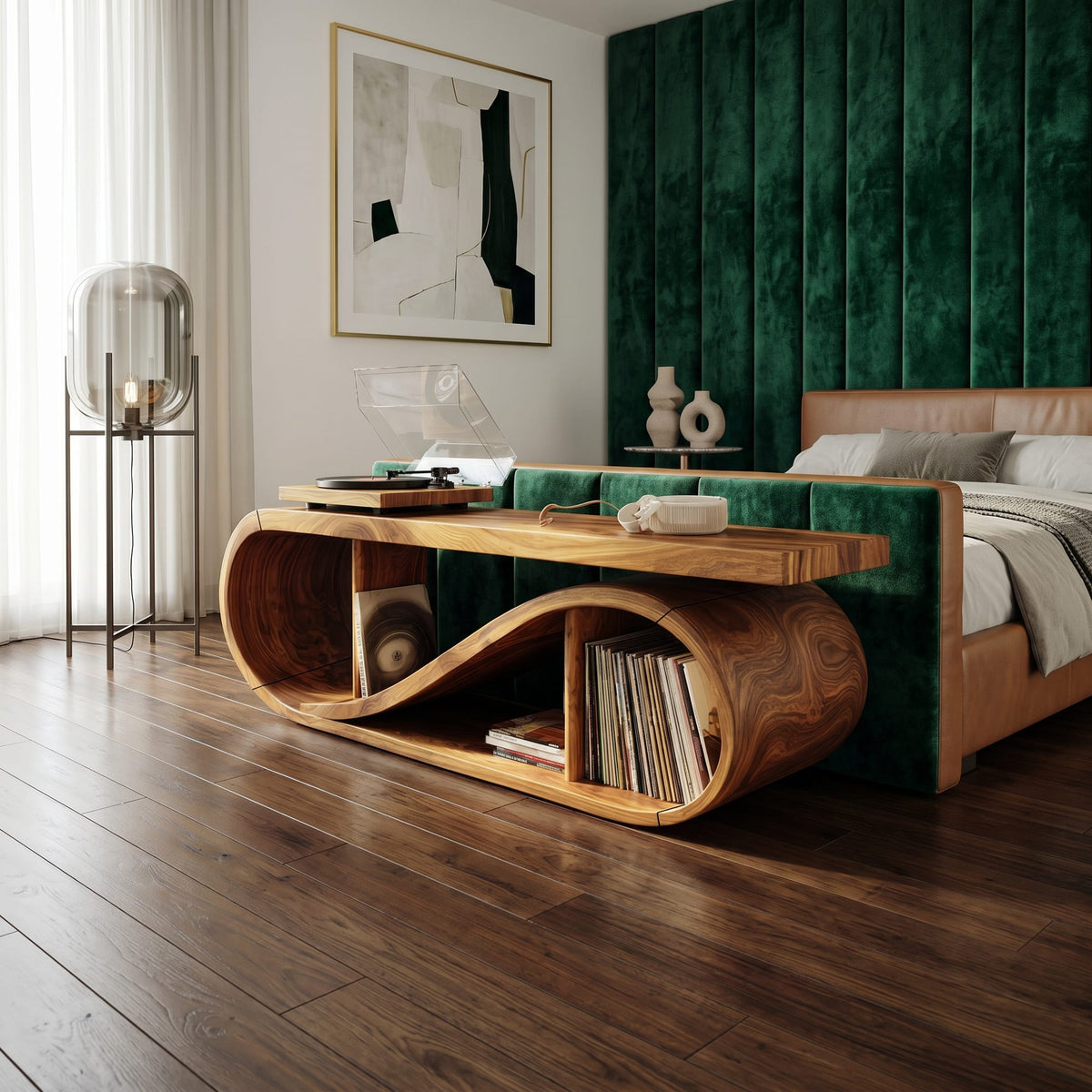 Wave Storage Record Stand