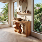 Mid Century Vanity, solid wood, built to order