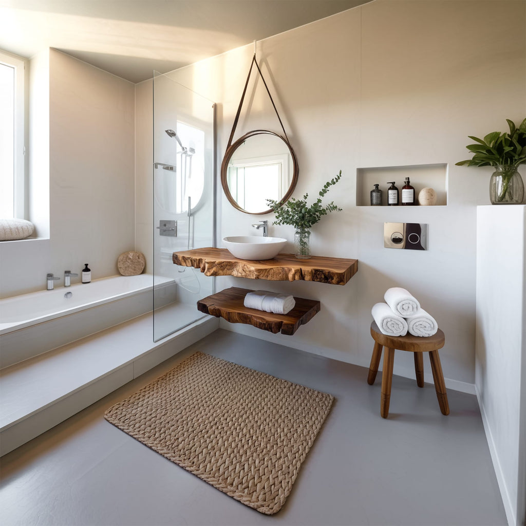 Floating Textured Vanity