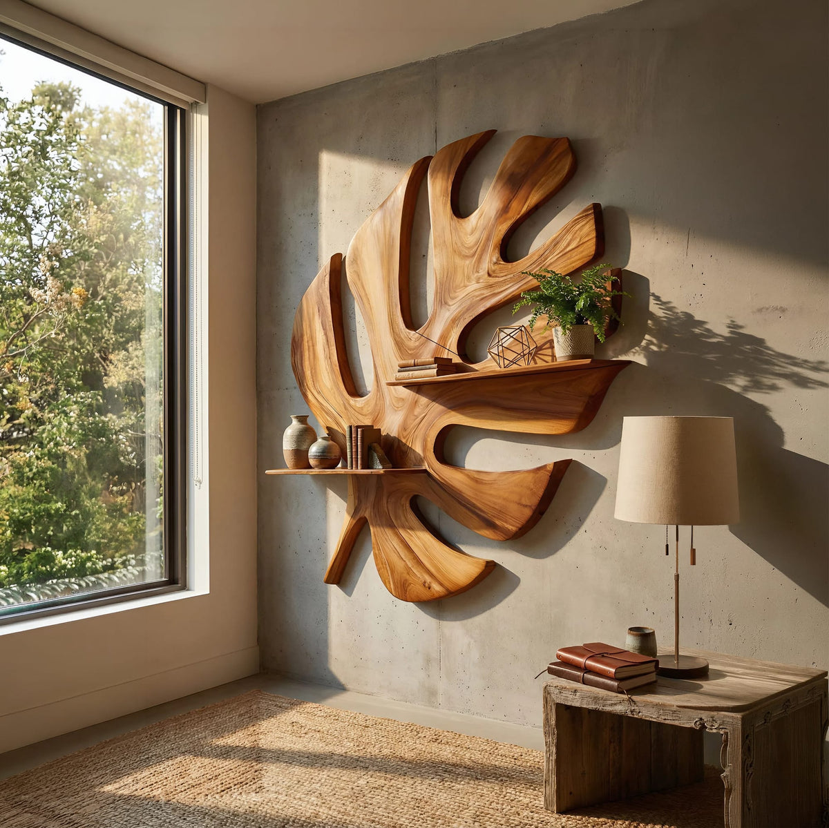 Mid-century Floating Mid Century Wall Shelf