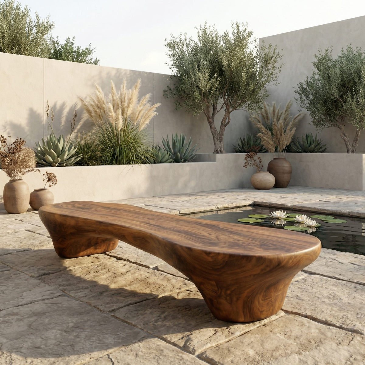 Smooth Curved Bench
