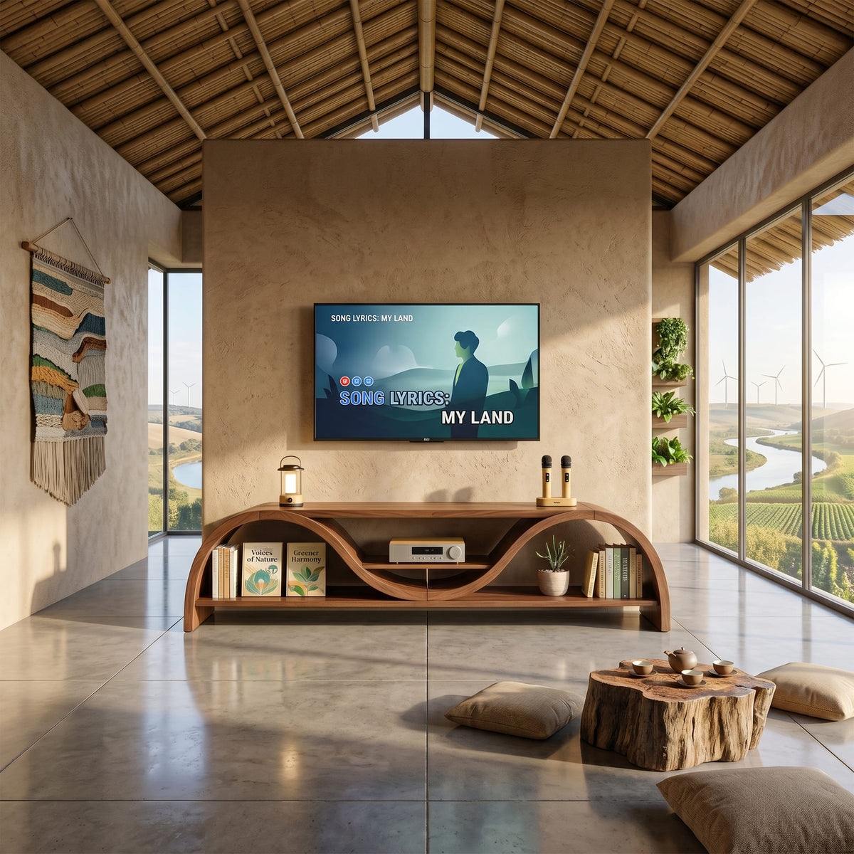 Contemporary Organic Media TV Cabinet