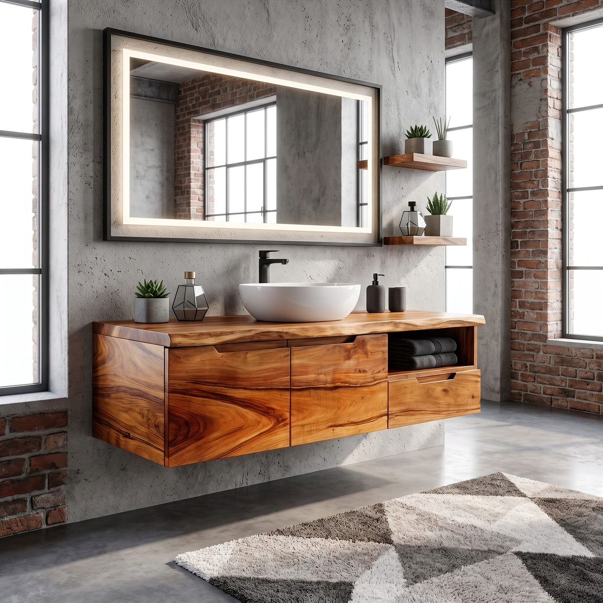 Wood Bathroom Vanity Beach House, solid wood, built to order