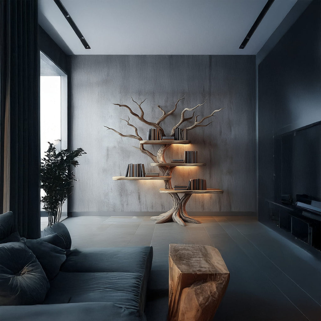 Solid Floating Study Bookshelf
